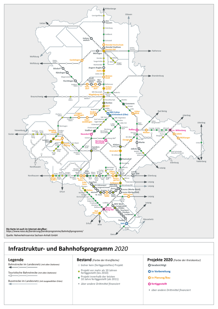 Bahnhofsprogramm - Streckenkarte