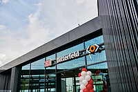 Das neue Bahnhofsgebäude in Bitterfels