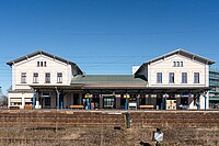 [Translate to Englisch:] Der Bahnhof Lutherstadt Eisleben wird barrierefrei Foto: Jörn Daberkow 