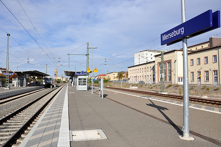 Bahnhof in Merseburg Merseburg nach der Umbaumaßnahme