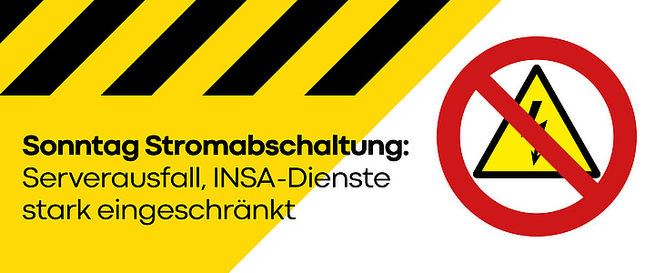 Eine Grafik weist auf die geplante Stromabschaltung hin