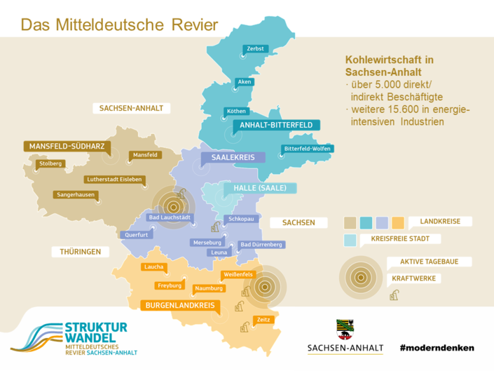 Darstellung der Kohleregionen nach Landkreisen und Tagebauwerken sowie Kraftwerken Darstellung der Kohleregionen nach Landkreisen und Tagebauwerken sowie Kraftwerken