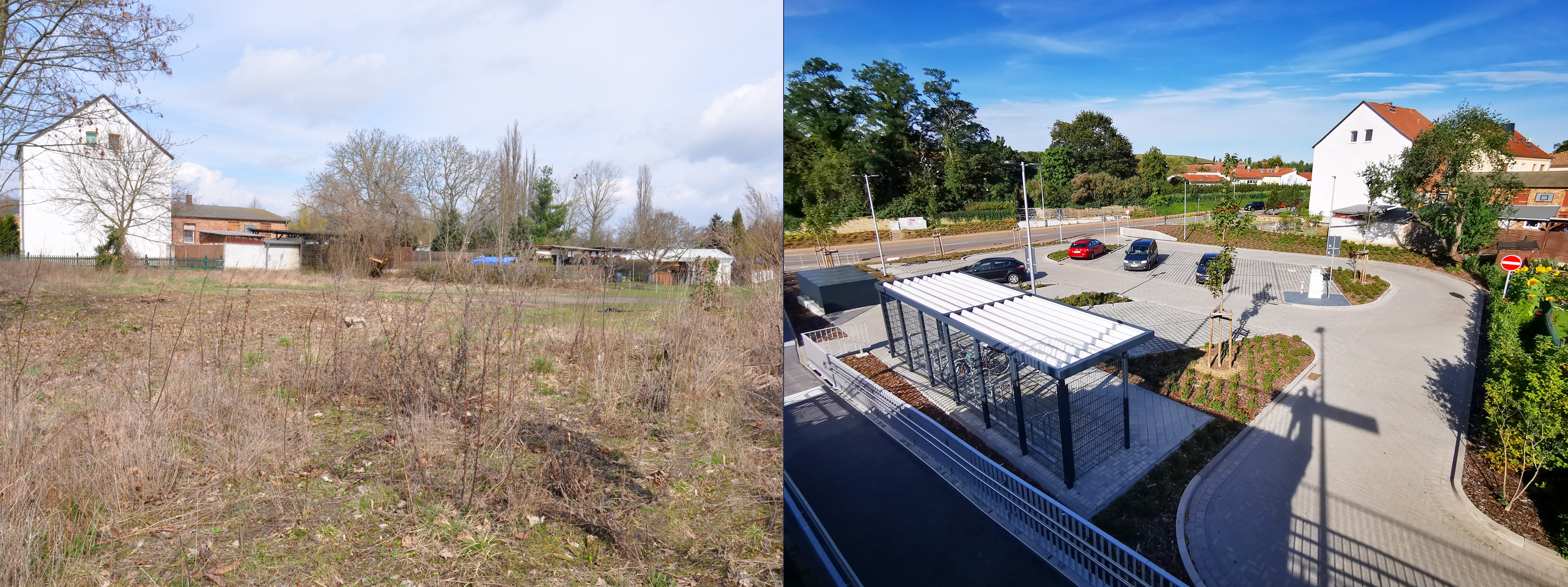 Das Bild zeigt die Bahnhofssituation am Halt Stendal Hochschule vor dem Bau.