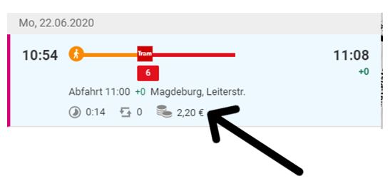 Screenshot von Mobilitätsportal Screenshot von Mobilitätsportal