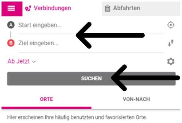 Screenshot von Mobilitätsportal