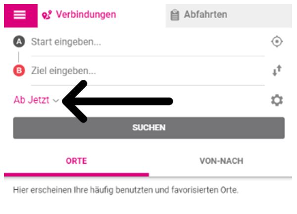 Screenshot von Mobilitätsportal