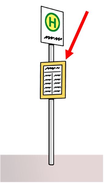 Haltestellen-Schild Haltestellen-Schild