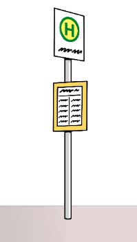 Haltestellen-Schild Haltestellen-Schild